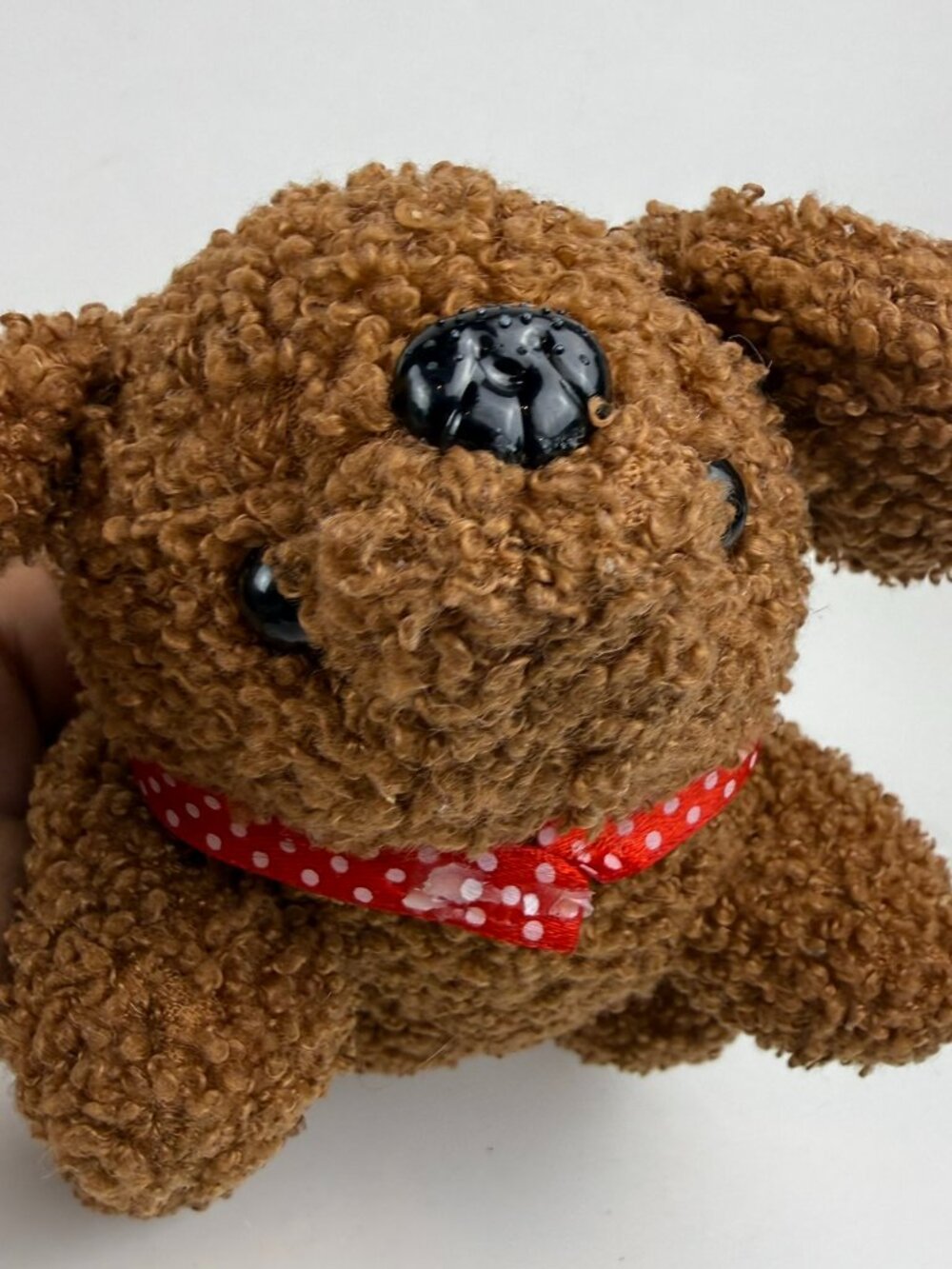 Walmart Brown Dog Puppy Love Plush Terrier Stuffed Animal Red Heart Ribbon